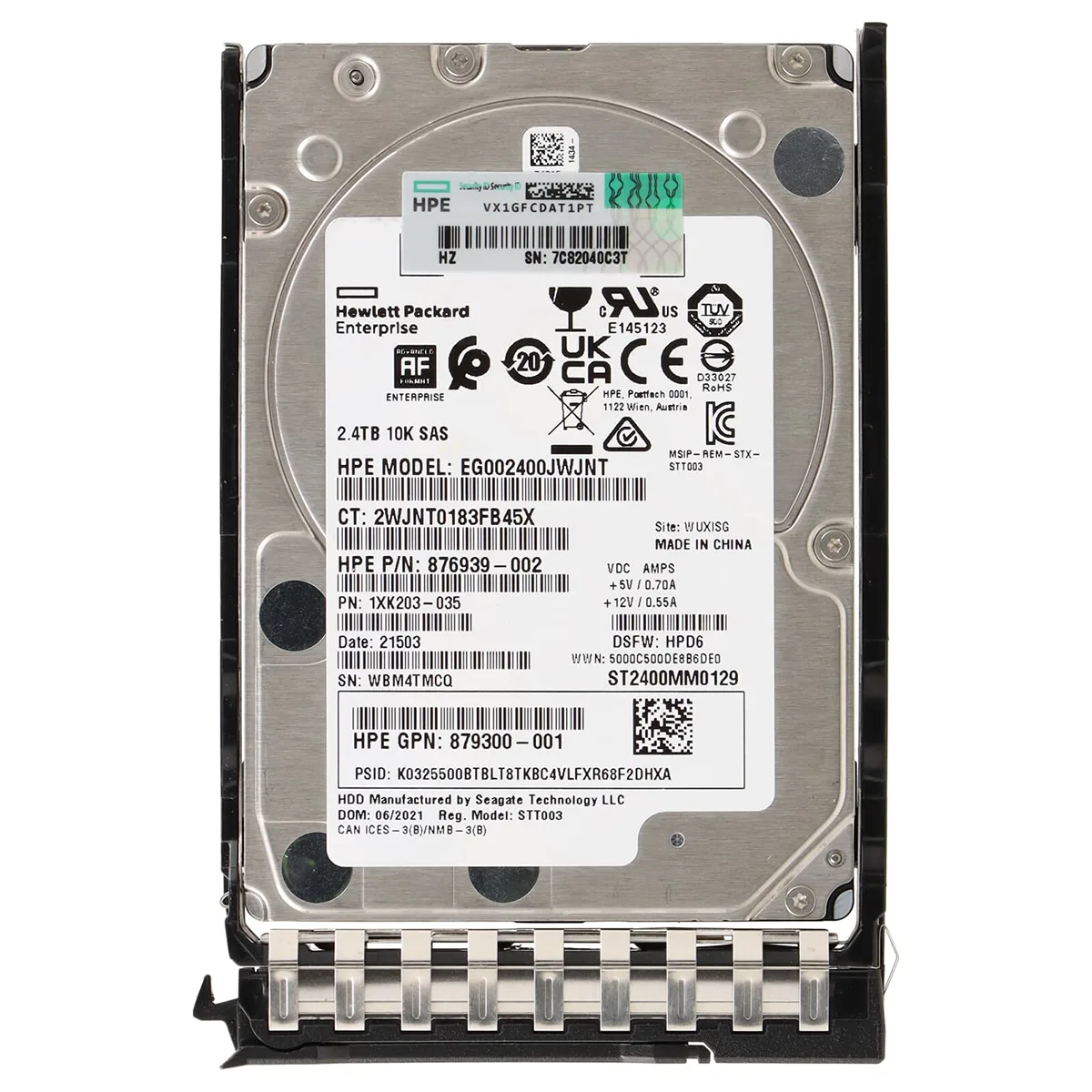 HPE 2.4TB 10K 2.5 HDD SAS HPE 2.4TB 10K 2.5 HDD SAS - Image 1